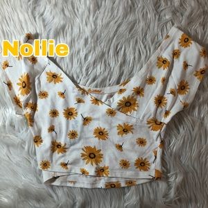 Nollie Pacsun size m medium crop 🌻 sunflower top